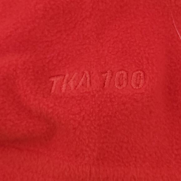 Vintage Y2K Men North Face TKA 100 Red Fleece SP Pullover Long Sleeve 1/4 Zip - Picture 9 of 12
